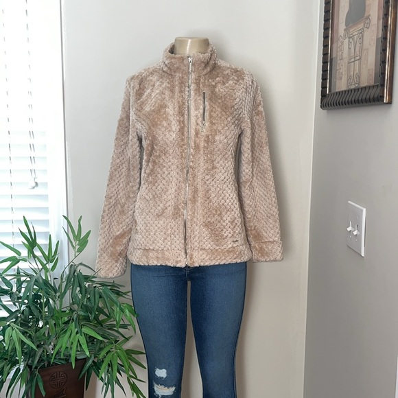 Small Womens Calvin Klein Zip-Up Fleece Dressier Jacket - Picture 2 of 11